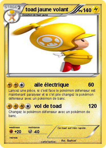 Pokemon toad jaune volant