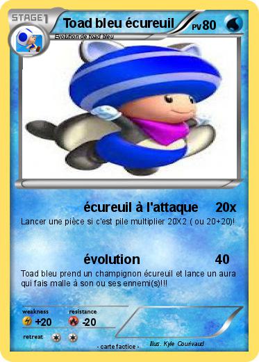 Pokemon Toad bleu écureuil