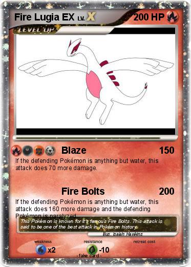 Pokemon Fire Lugia EX