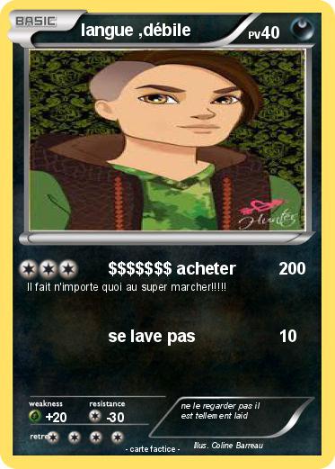 Pokemon langue ,débile