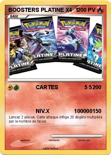 Pokemon BOOSTERS PLATINE X4  1