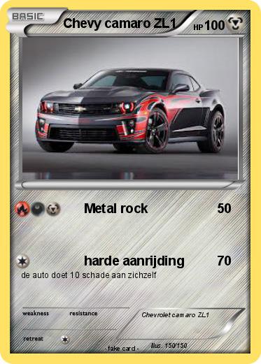 Pokemon Chevy camaro ZL1