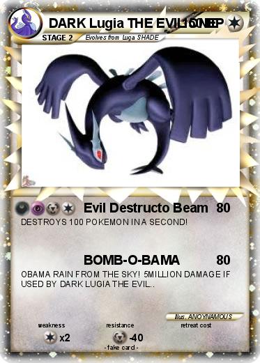Pokemon DARK Lugia THE EVIL ONE