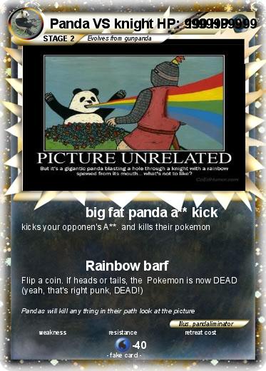 Pokemon Panda VS knight HP: 9999999999