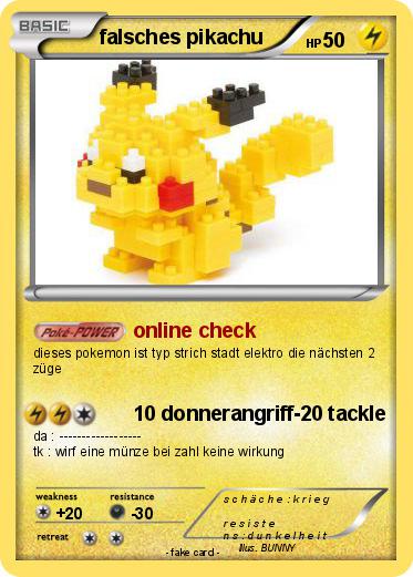 Pokemon falsches pikachu