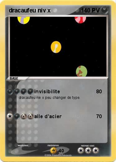 Pokemon dracaufeu niv x