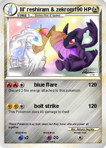 Pokemon lil' reshiram & zekrom