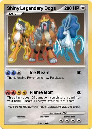 Pokémon Shiny Legendary Dogs - Ice Beam - My Pokemon Card