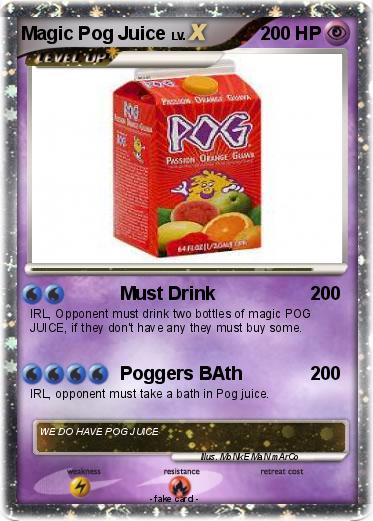 Pokemon Magic Pog Juice