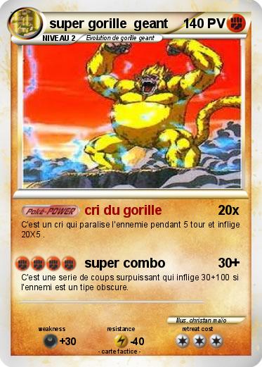 Pokemon super gorille  geant