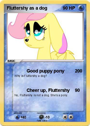 Pokemon Fluttershy as a dog