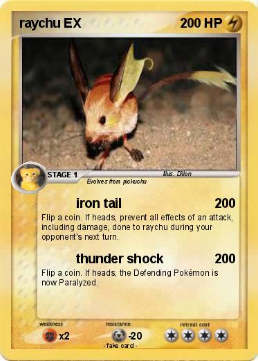 Pokemon raychu EX