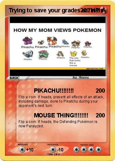 Pokemon Trying to save your grades at finals