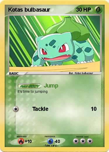 Pokemon Kotas bulbasaur
