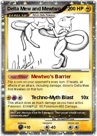 Pokemon Delta Mew and Mewtwo