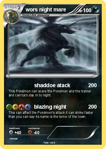 Pokemon wors night mare