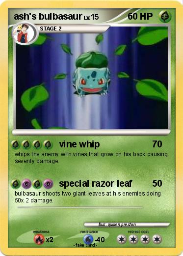 Pokemon ash's bulbasaur