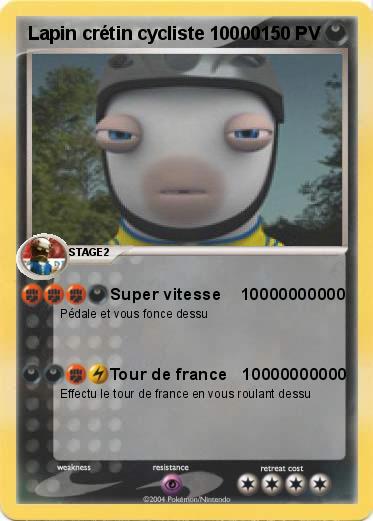 Pokemon Lapin crétin cycliste 10000