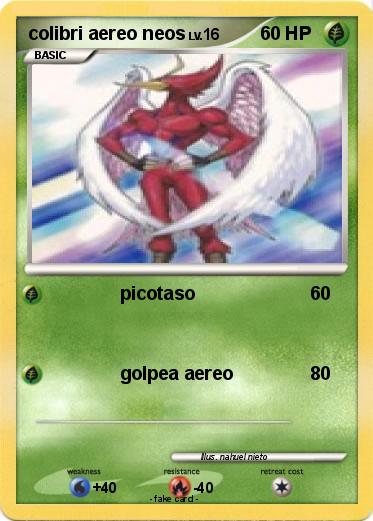 Pokemon colibri aereo neos