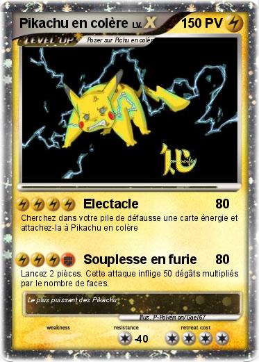 Pokemon Pikachu en colère