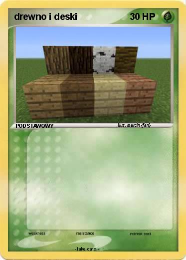 Pokemon drewno i deski