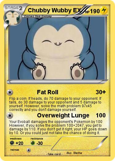 Pokemon Chubby Wubby EX