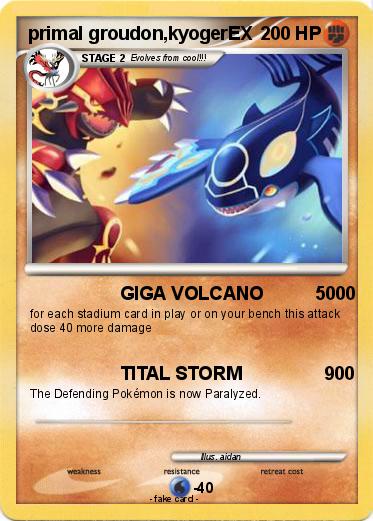 Pokemon primal groudon,kyogerEX