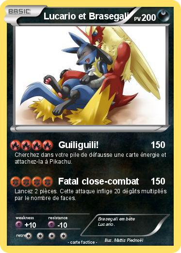 Pokemon Lucario et Brasegali