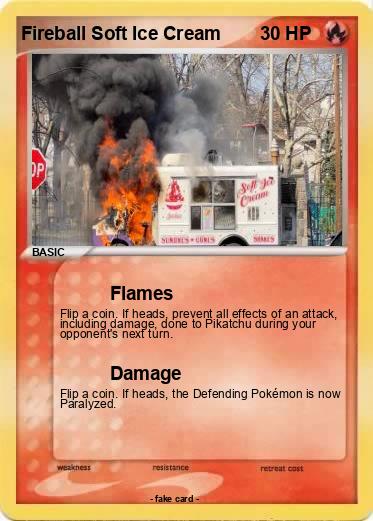 Pokemon Fireball Soft Ice Cream