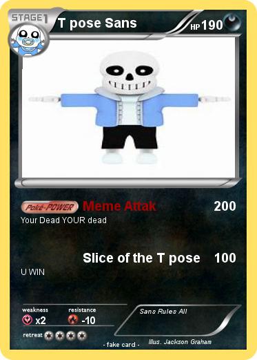 Pokemon T pose Sans