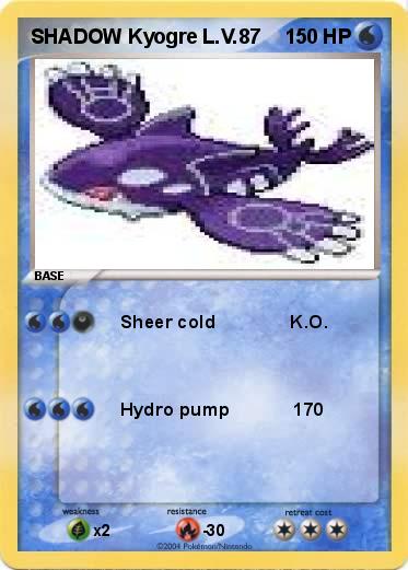 Pokemon SHADOW Kyogre L.V.87