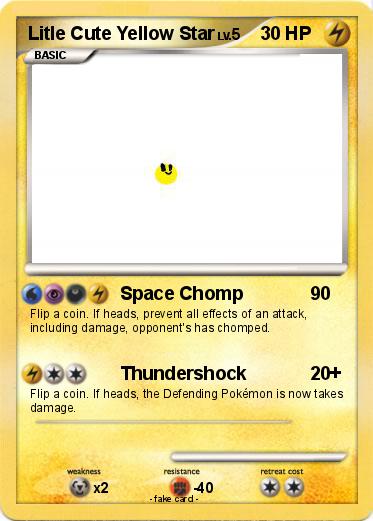 Pokemon Litle Cute Yellow Star