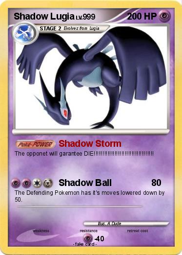 Pokemon Shadow Lugia