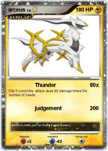 PokÃ©mon arceus 8888 8888 - Thunder x - My Pokemon Card