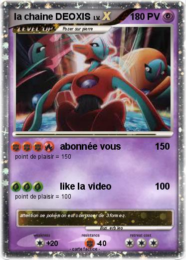 Pokemon la chaine DEOXIS