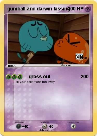 Pokemon gumball and darwin kissing