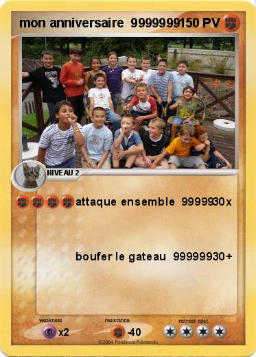 Pokemon mon anniversaire  9999999