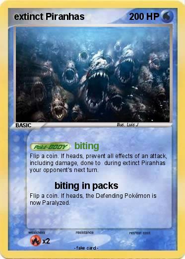 Pokemon extinct Piranhas