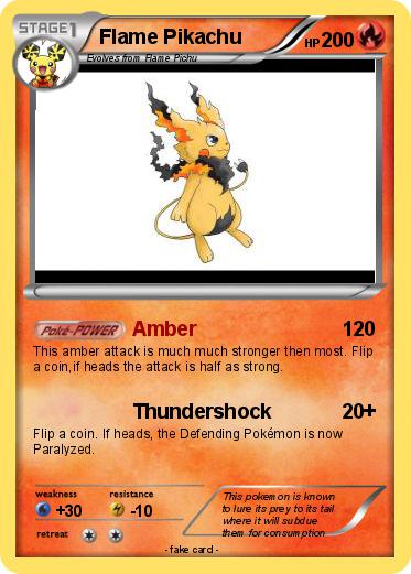 Pokemon Flame Pikachu