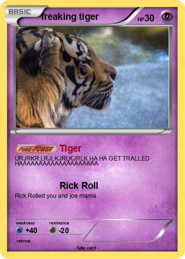 Pokemon freaking tiger