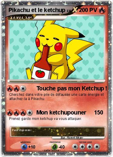 Pokemon Pikachu et le ketchup