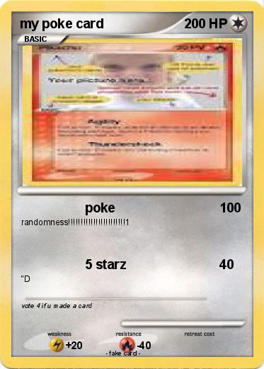 Pokemon my poke card