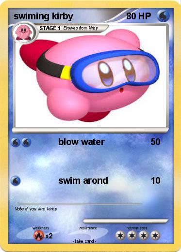 Pokemon swiming kirby