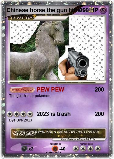 Pokemon Chinese horse the gun hitter