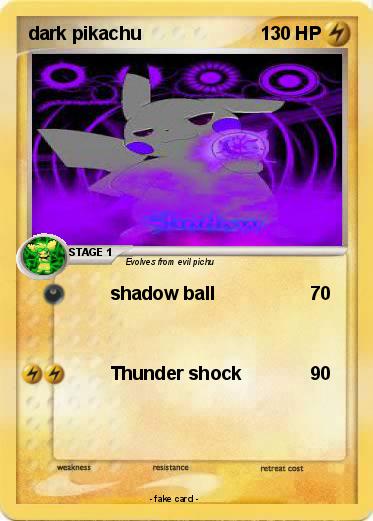 Pokemon dark pikachu