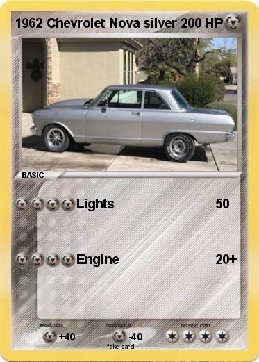 Pokemon 1962 Chevrolet Nova silver