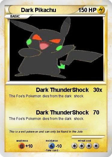 Pokemon Dark Pikachu