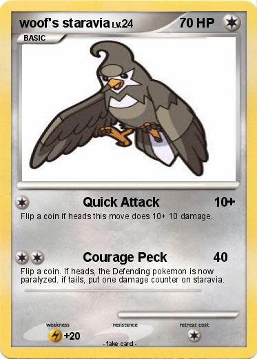 Pokemon woof's staravia