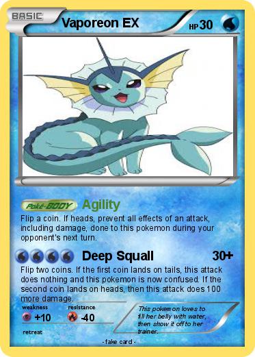 Pokemon Vaporeon EX