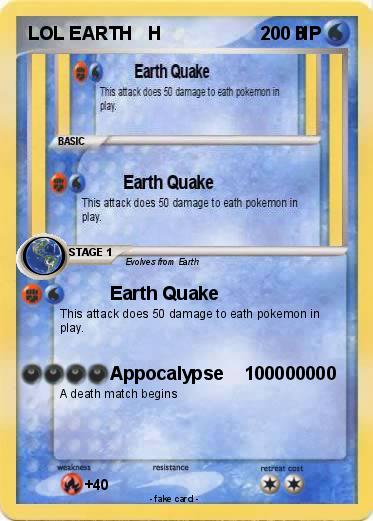 Pokemon LOL EARTH   H                          0